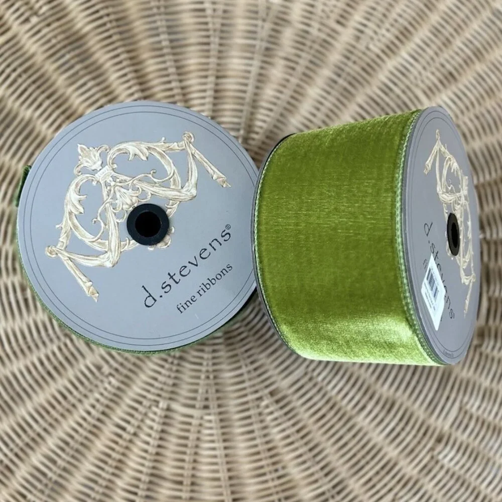 Serena & Lily x D. Stevens Decorative Ribbon (4” Wide)-Chartreuse Green